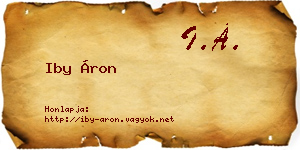 Iby Áron névjegykártya